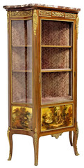 Antique Vitrine, Cabinet, French Louis XV Style, ‘Vernis Martin’, E. 1900s!!
