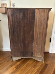 Antique Solid Walnut 1 Door 3 Shelf Spaces Perfect Size Cabinet For Any Room