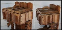 Antique Oak Fariniere Dragon Head Clawfoot Flour Sugar Coffee Box Bin Rare Chest