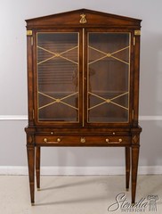 L71332: HICKORY WHITE Regency Style Mahogany China Display Cabinet