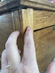 Antique Tiger Oak Cabinet w/Cobbler Tools See All Pictures
