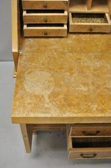 Chapman Italian Neoclassical Burl Wood Patchwork Olivewood Tall Secretary Desk