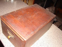 Antique Single Drawer Quarter Sawn Oak Library File Cabinet Dovetailed Quality