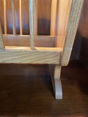 Mid Century Solid Oak Magazine Racked Great Condition Wood Double Sided