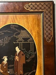 One Painted Door from a Drexel Chinoiserie Server or TV Cabinet Right Side