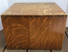 Vintage 4 Drawer Wooden Card Catalog File Cabinet Library Bureau Sole Makers