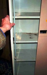 SHELF Kitchen Storage Pantry Metal CABINET 1950 Vintage Art Crest Style Cupboard