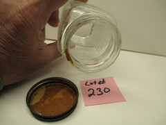 HOOSIER CABINET ORIGINAL SQUARE SPICE JAR LOT # 230