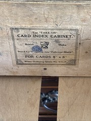 Vintage Wooden Large Card Catalogue Drawer