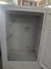 Vintage Farmhouse Tin Metal Bread & Cake Cabinet Cupboard