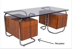  Chocolate Lacquer Tubular Steel Pace collection Leon Rosen Desk Drawers
