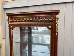 67322 Louis XV Style Curio Display Cabinet with Gilt Ormolu Accents
