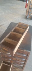 Antique 20 Drawer Lovely mitered Hardwood Wood Cabinet – USA -a