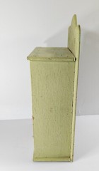 20th Century Vintage Green Painted Hanging Wall Spice Apothecary Cabinet Chest