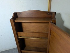 Vintage Rustic Country Wood Wall Medicine Apothecary Cabinet Shelf Mirror Door