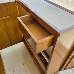 1930s Karges Country French Walnut Pullout Folding Service Bar