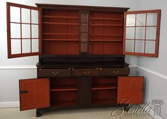 F73280: Period Antique 18th Century Pine PA Dutch Step Back Cabinet