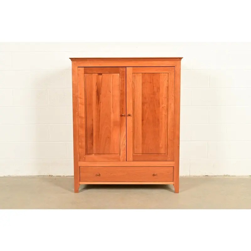 Harden Furniture Arts and Crafts Shaker Solid Cherry Wood Media Cabinet