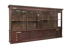 Vintage Violin Mahogany Display Cabinet 14.5 x 8 ft.