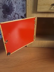 Vintage Wolverine Tin Litho Cupboard Cabinet W/ Drawer