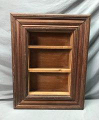 VTG Varnished Wood Moulding 21×28 Wall Mounted Shadow Box Spice Rack 1151-25B