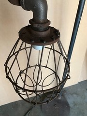 VTG 63″ Tall Steampunk Industrial House Shop Garage Birdcage Floor Lamp 1015-26B