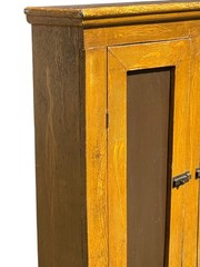 Antique paint decorated Folk Art cupboard cabinet grained Childs size 1900