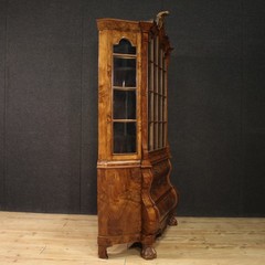 Dutch vitrine display cabinet bookcase furniture wood antique style 20th cent