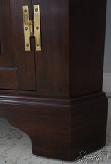 68199: HENKEL HARRIS Mahogany 12 Pane Corner China Cabinet