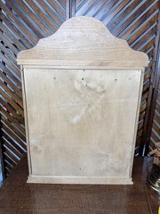 Antique Wood Wall Trinket Shelf/ Medicine Cabinet / Small Display Cabinet