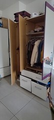 spacious 3 door cupboard with mirror