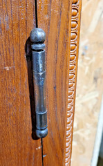 ANTIQUE AMERICAN OAK LARGE DISPLAY CABINET ARCHITECTURAL