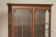 Union National Traditional Cherry Lighted Two Door Display Cabinet