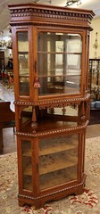 19th Century Oak Victorian Corner Cupboard Corner Cabinet Circa 1880’s