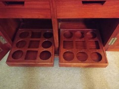 BEAUTIFUL ANTIQUE MID-CENTURY MODERN 1967 GEORGE ZEE Co ORIENTAL DRY BAR CABINET