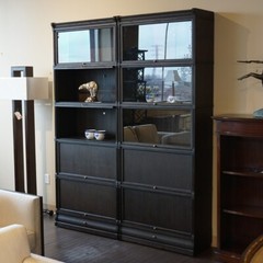 Beautiful Dark Oak Barrister large stacking bookcase display unit