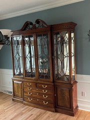 Thomasville MAHOGANY Georgian Collection BREAKFRONT CHINA CABINET / BOOKCASE
