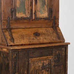 19th-Century Hungarian Rustic Pine Cabinet Cupboard
