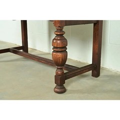 Berkey & Gay Style Antique English Jacobean Carved Oak Bar Cabinet, Circa 1920s