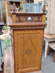 Syrian Style Marquetry Cabinet On Table