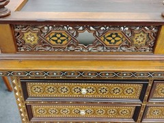 Syrian Style Marquetry Cabinet On Table