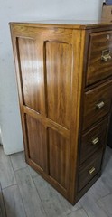 Vintage National Mt. Airy Solid Oak Wood 4-Drawer File Cabinet Mission Style