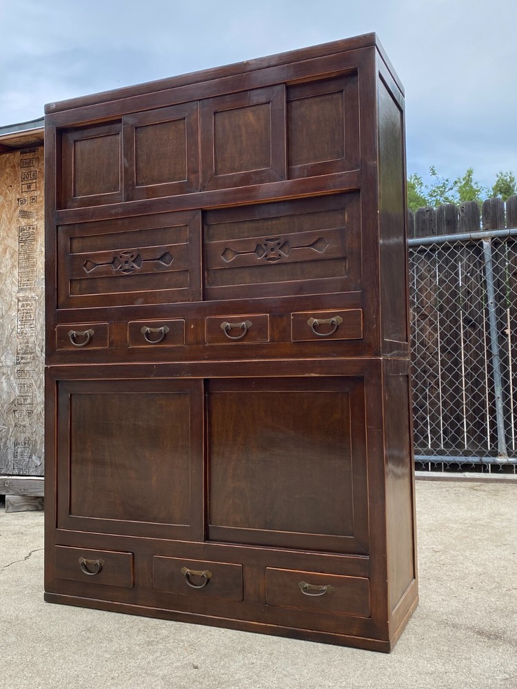 Antique Wooden Engraved Cabinet