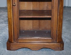 19TH CENTURY VICTORIAN INLAID WALNUT MARQUETRY PIER GLAZED MUSIC CABINET