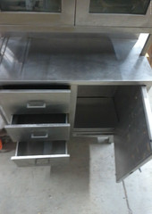 Unitron Turnkey Freestanding Stainless Steel Medical Cabinet with Glass Shelves