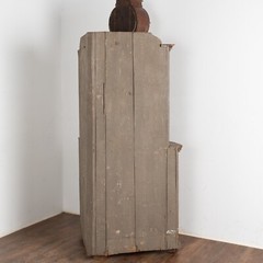Original Painted Swedish Mora Clock Corner Cabinet, circa 1820-40