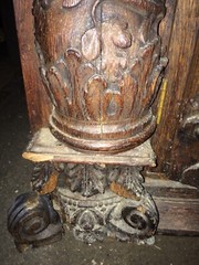 RARE Antique Carved Cupid Floral Cabinet One Of A Kind Piece 65” Shipping Ok