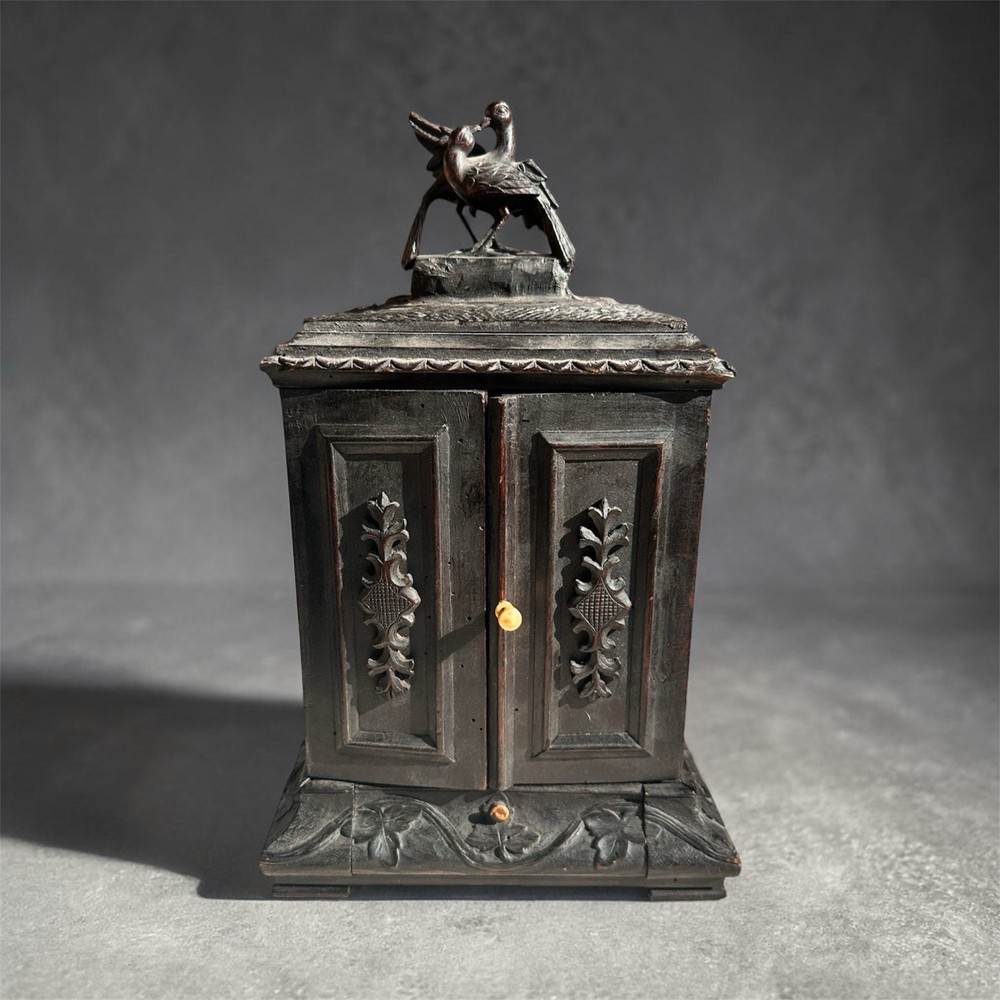 Antique German Black Forest Cabinet jewelry