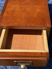 Wood Card Catalog File Drawer Desktop Organizer