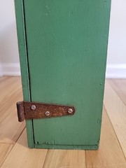 Vtg Shabby Wood Country Wall Medicine Cabinet Mirror Chic Distressed Chippy SEE